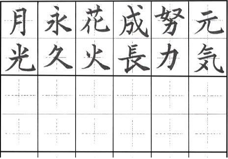 Kanji spacing